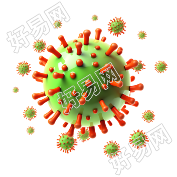 流感病毒简洁卡通素材
