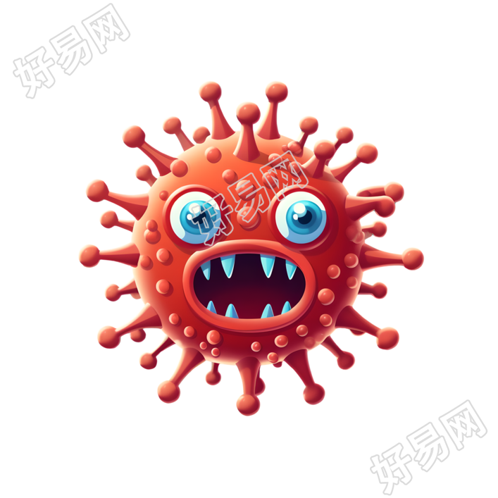 流感病毒透明背景插图
