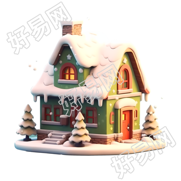 圣诞屋创意图形素材