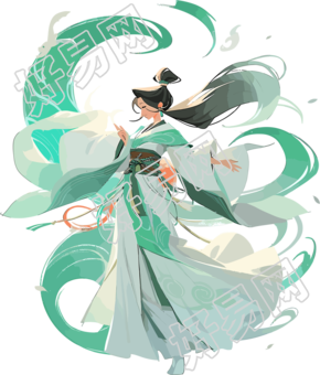 仙女透明背景高清图形插画