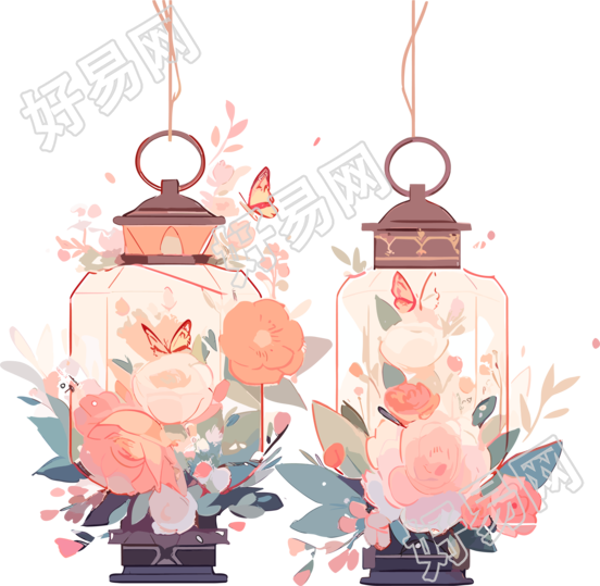 花灯艺术创作插画