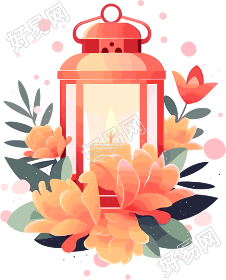 花灯卡通国风商业插画