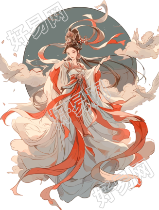 敦煌女神美丽惊艳的插图素材