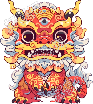中国龙全幅可爱涂鸦艺术