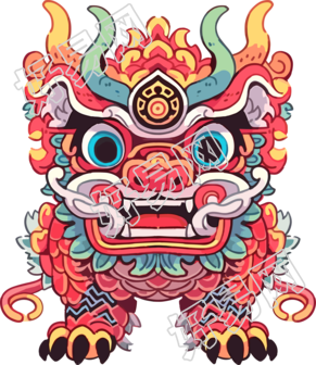 超可爱的中式龙素材图