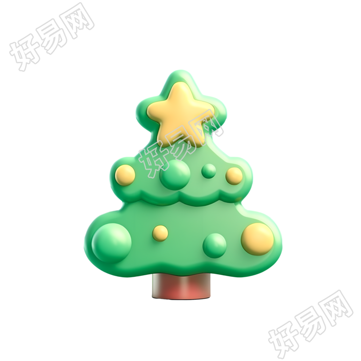 圣诞树商业可用3D插画