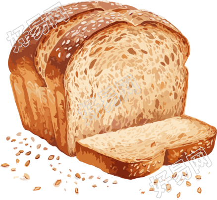 面包美味插画设计素材