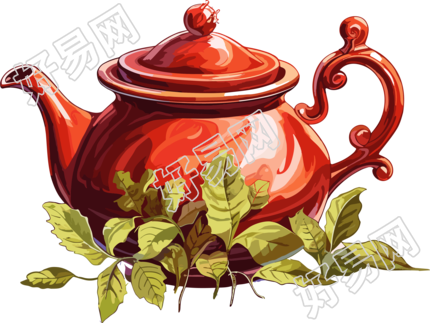 茶壶茶杯高品质透明背景素材