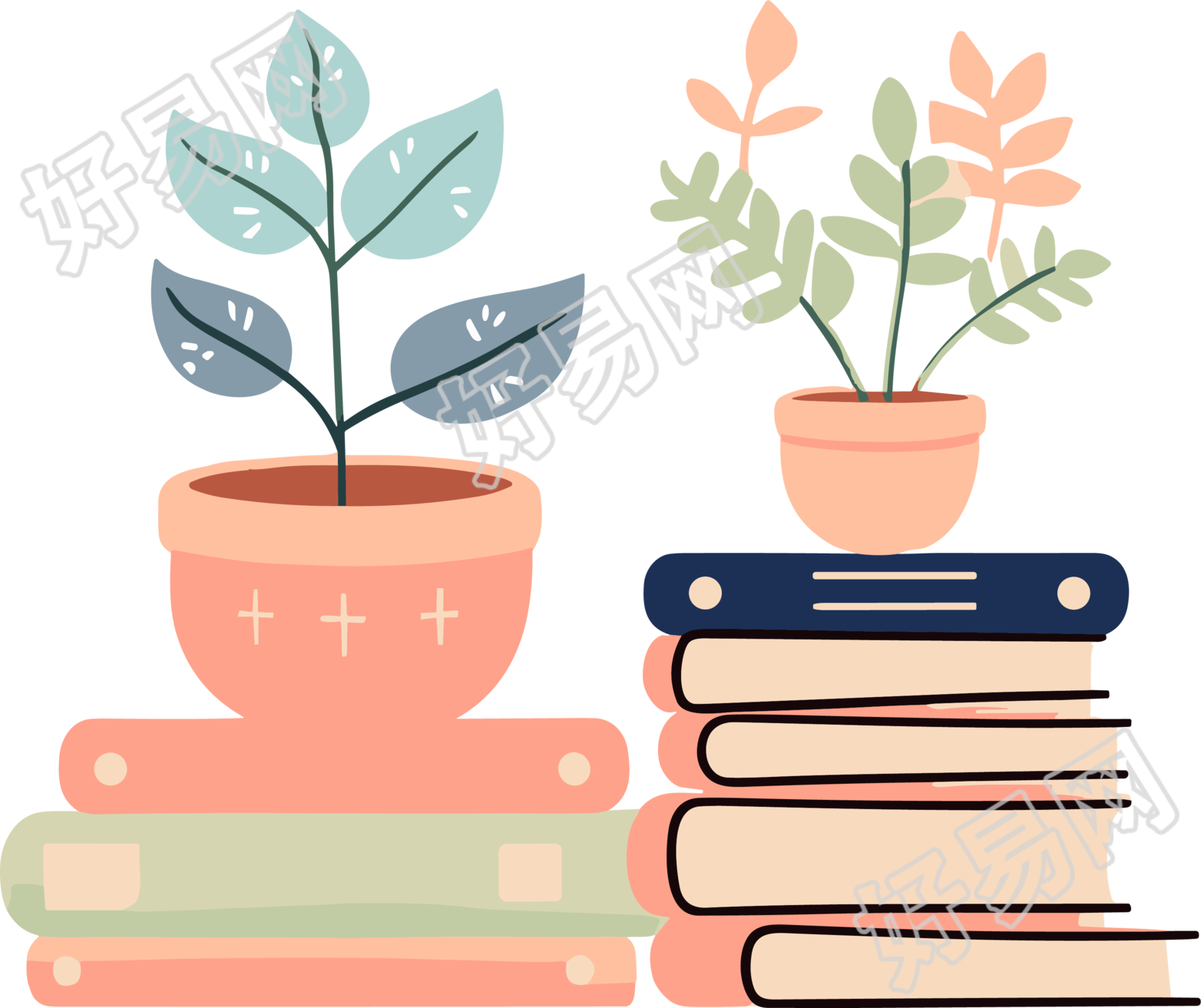 小清新绘本素材卡通插画