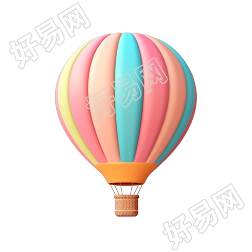 热气球可商用高清PNG插画