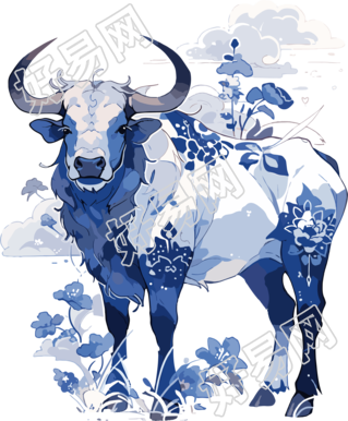 高清质量素材中国牛元素