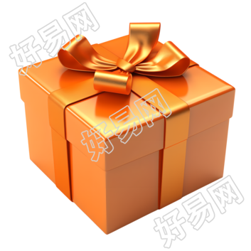 清新背景下的美丽3D礼盒素材