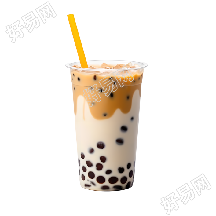 可商用珍珠奶茶PNG插画