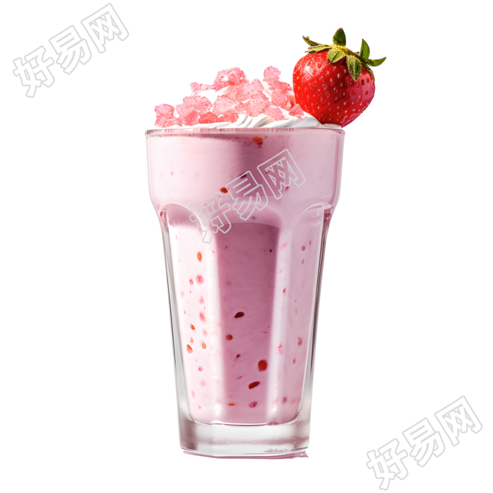草莓奶昔设计元素素材