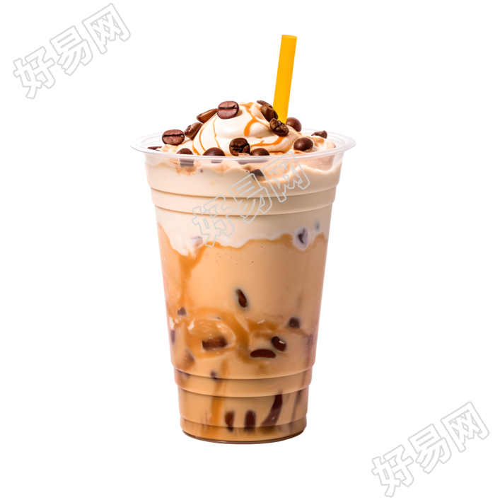 商业使用透明背景美味奶昔插画