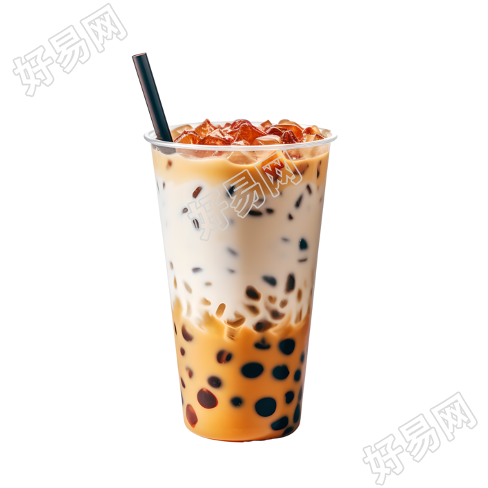 创意设计珍珠奶茶素材