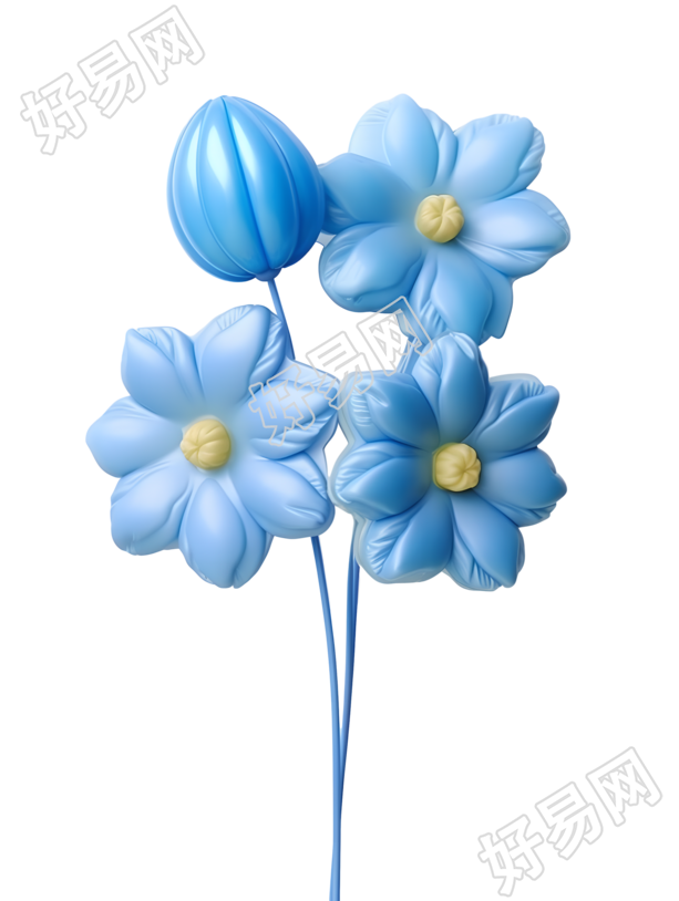 充气气球花图形素材
