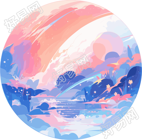外星行星的美丽矢量插图