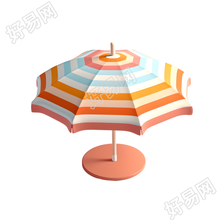 夏季主题遮阳伞PNG插图