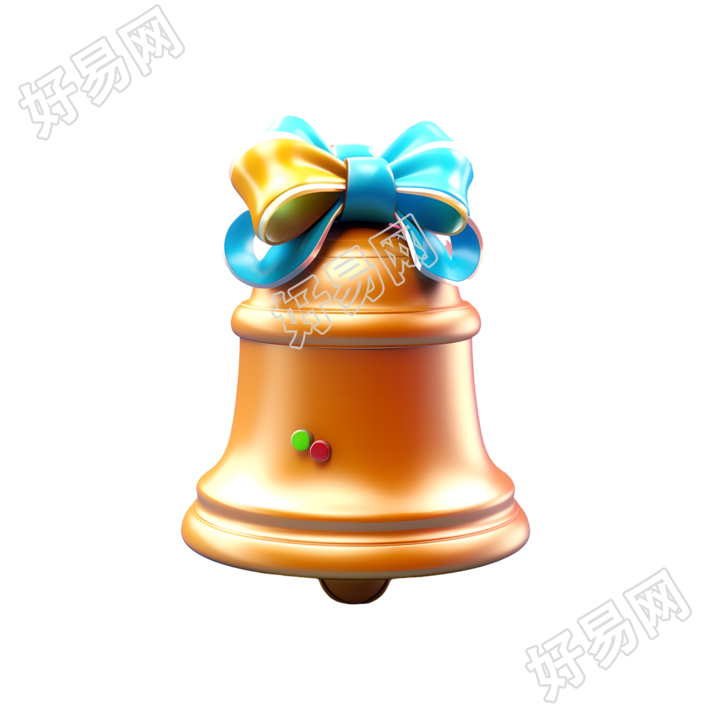 可爱圣诞铃铛3D高清元素