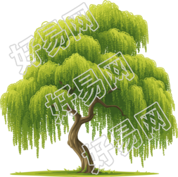 春天柳树元素