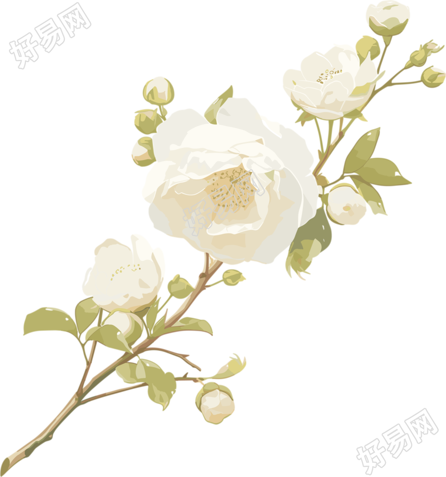 花苞插画设计素材