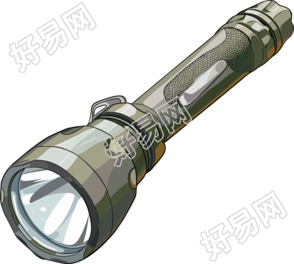 探险手电筒插画设计素材