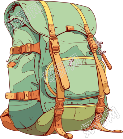 探险登山包图形素材