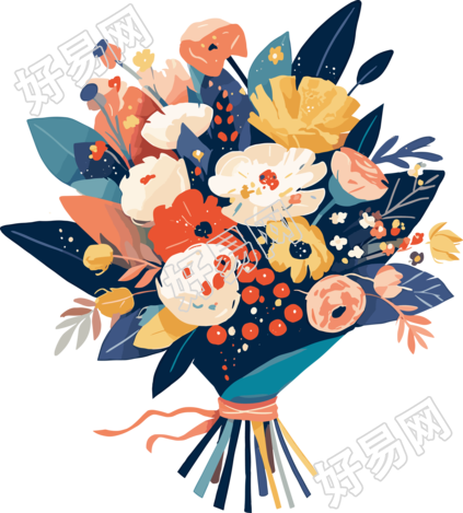 插花可商用插图