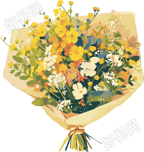 插花唯美插图