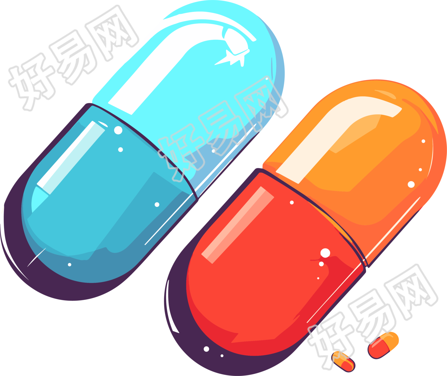 药物胶囊可商用插画