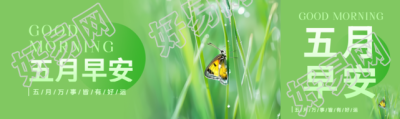 五月早安蝴蝶实景公众号封面图