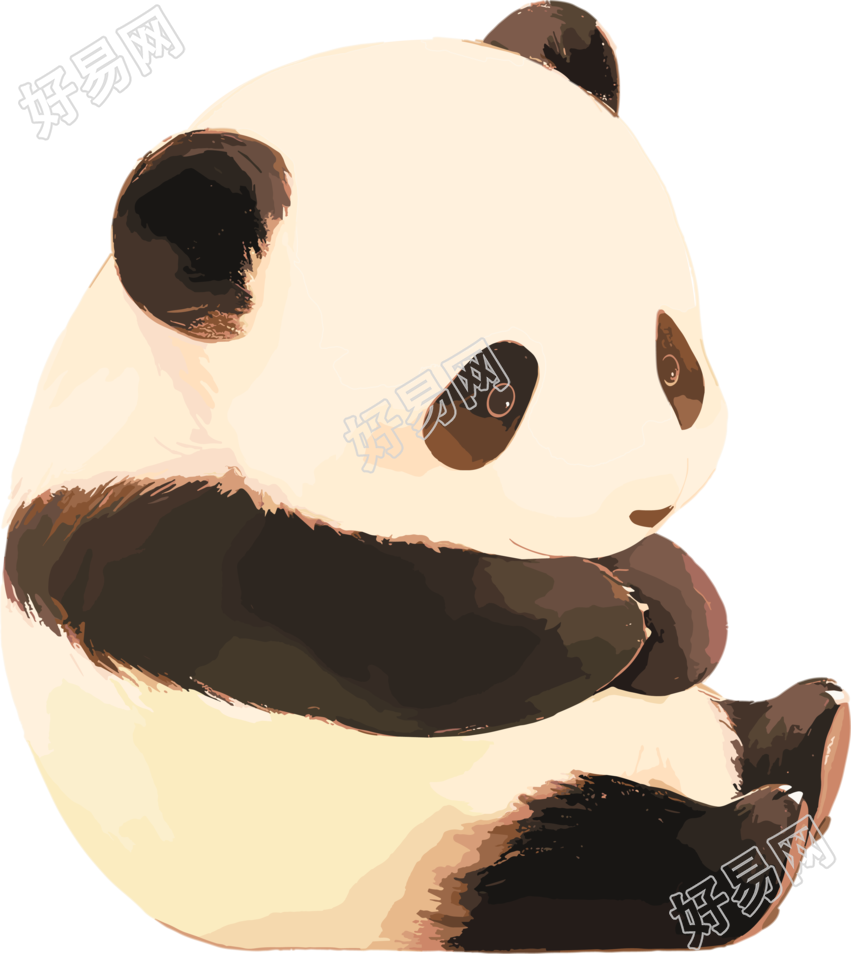 大熊猫插画素材