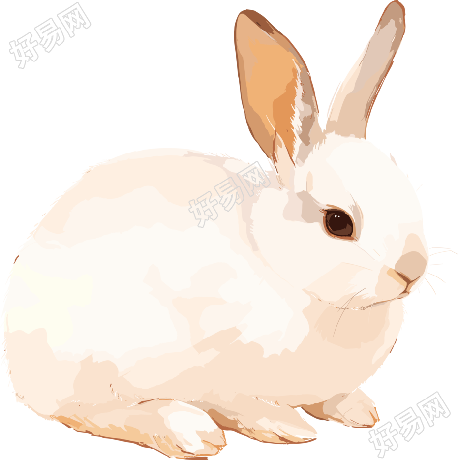 兔子简约插画