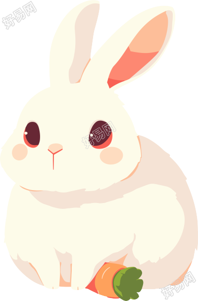 兔子和胡萝卜插画