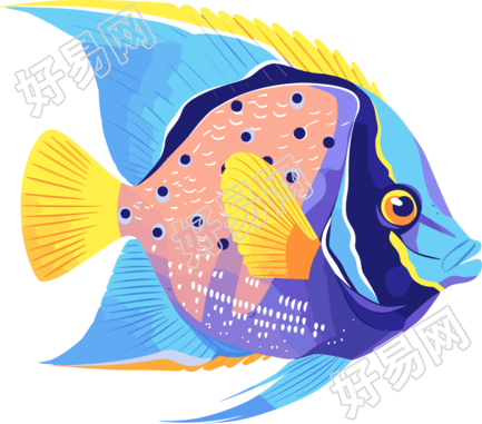 海洋鱼类插画设计元素