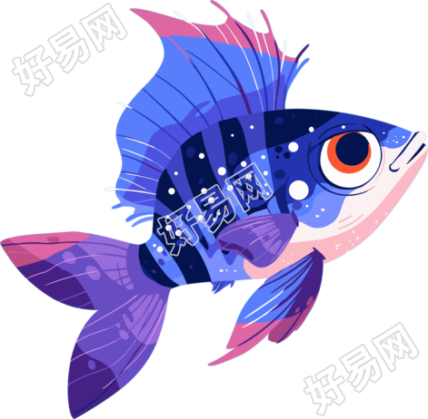 海洋鱼类插画素材
