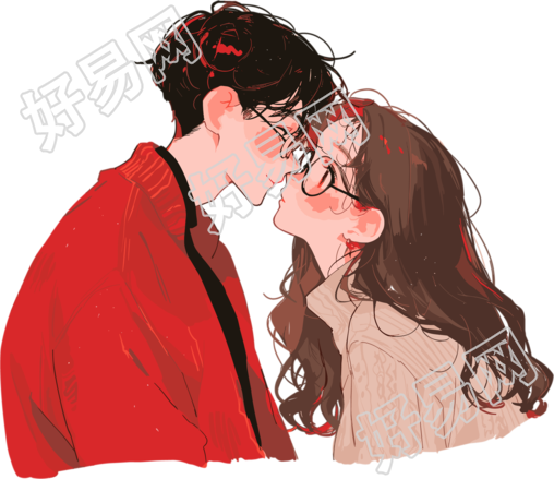 情侣高清插画
