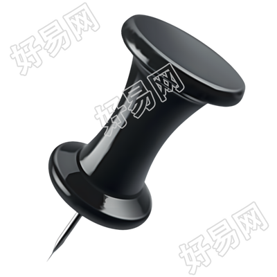 黑色图钉复古商用素材