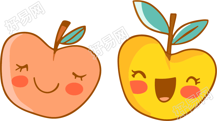 儿童节苹果插画