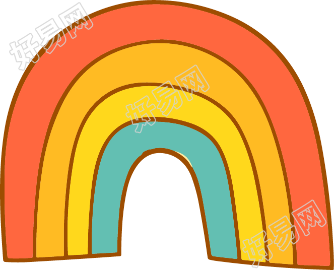 彩虹简约向量元素