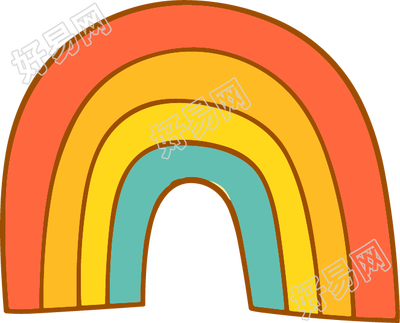 彩虹简约向量元素