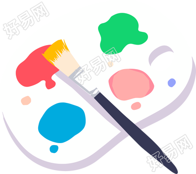 调色盘创意设计元素
