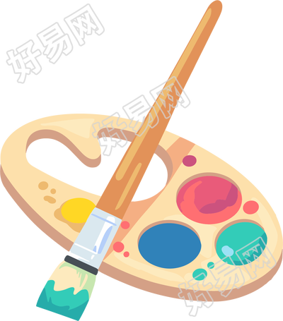 调色盘插画素材