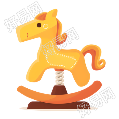 儿童玩具弹簧木马素材