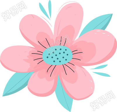 小花卡通图案素材