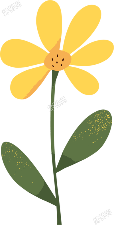 小花简洁插画