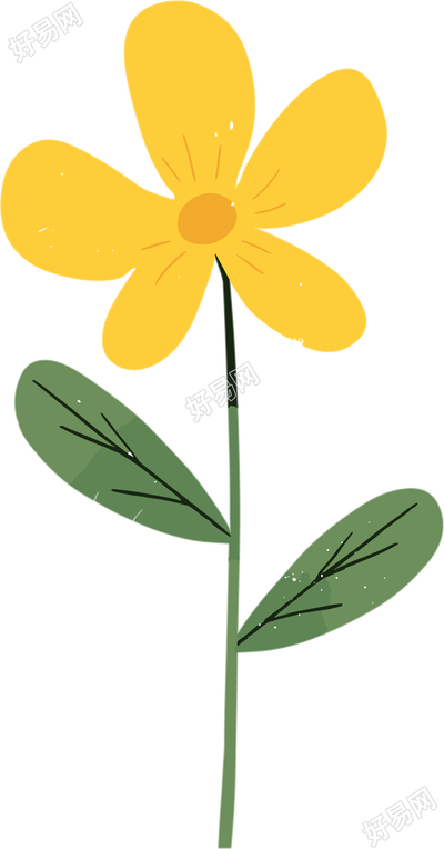 小花简单插画设计元素
