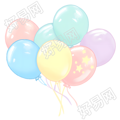 彩色气球PNG素材