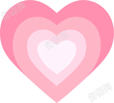 甜酷插画粉色爱心素材